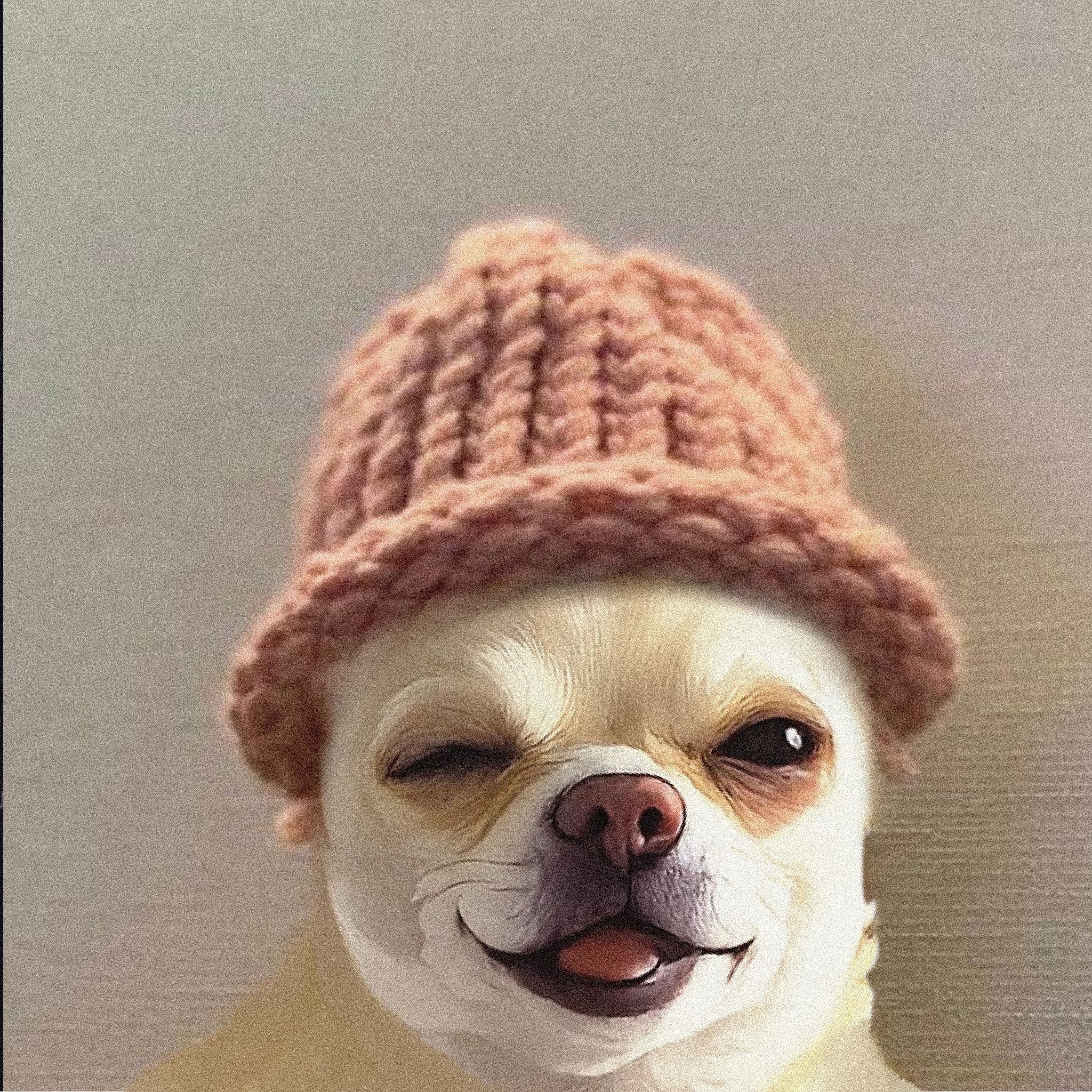 Yap in Knit Hat